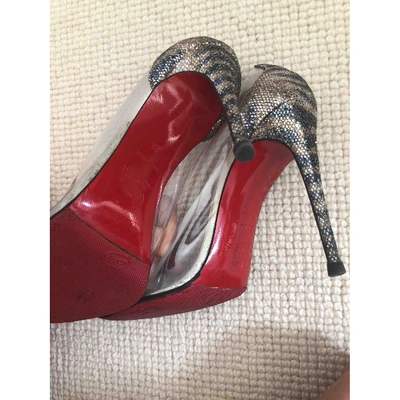 Pre-owned Christian Louboutin Pigalle Leather Heels In Multicolour