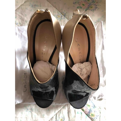 Pre-owned Casadei Leather Heels In Black