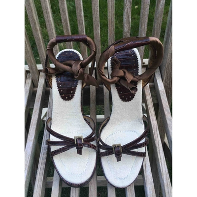 Pre-owned Barbara Bui Leather Sandals In Brown