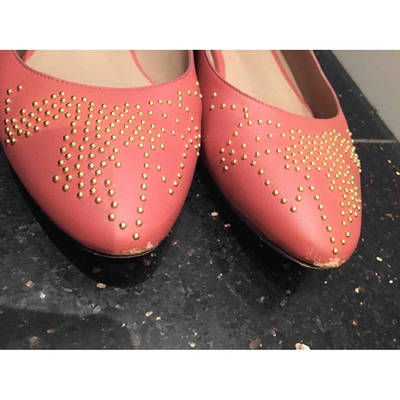 Pre-owned Chloé Leather Ballet Flats In Pink