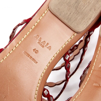 Pre-owned Alaïa Red Suede Sandals