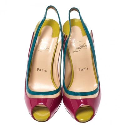 Pre-owned Christian Louboutin Multicolour Patent Leather Sandals