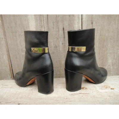 Pre-owned Givenchy Leather Ankle Boots In Black