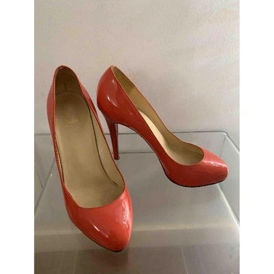 Pre-owned Christian Louboutin Patent Leather Heels In Pink