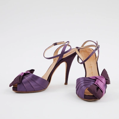 Pre-owned Giuseppe Zanotti Cloth Sandals In Purple