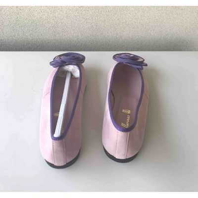 Pre-owned Pretty Ballerinas Suede Ballet Flats