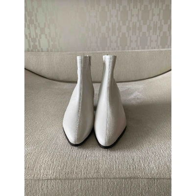 Pre-owned Maje Spring Summer 2020 White Leather Ankle Boots