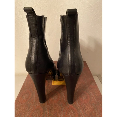 Pre-owned Etro Black Leather Boots