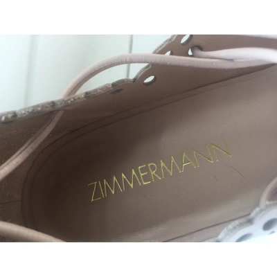 Pre-owned Zimmermann Leather Sandals In Pink