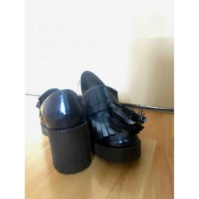 Pre-owned Markus Lupfer Blue Leather Mules & Clogs