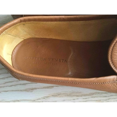 Pre-owned Bottega Veneta Leather Flats In Camel