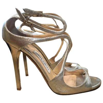 Pre-owned Jimmy Choo Lance Gold Leather Sandals