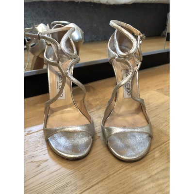 Pre-owned Jimmy Choo Lance Gold Leather Sandals