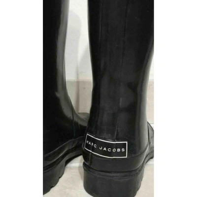 Pre-owned Marc Jacobs Black Rubber Ankle Boots