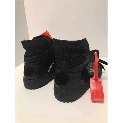 Pre-owned Off-white Black Leather Trainers