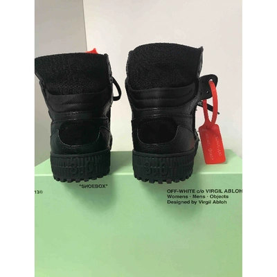 Pre-owned Off-white Black Leather Trainers