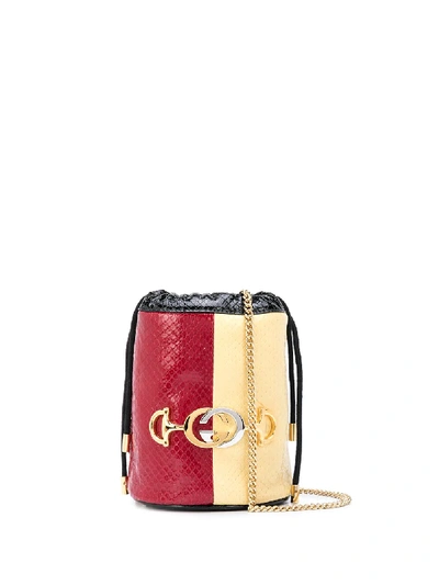 Shop Gucci Zumi Bucket Bag In Red