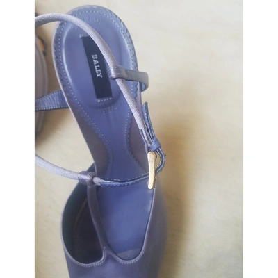 Pre-owned Bally Cloth Sandals In Purple