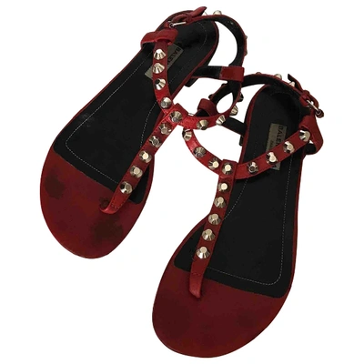 BALENCIAGA Pre-owned Leather Sandal In Red