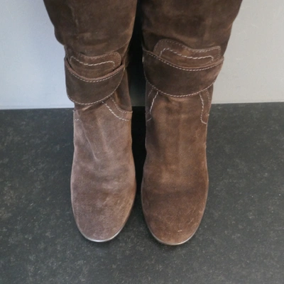 Pre-owned Hogan Boots In Brown