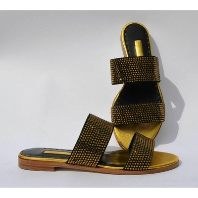 Pre-owned Rupert Sanderson Leather Sandals In Gold
