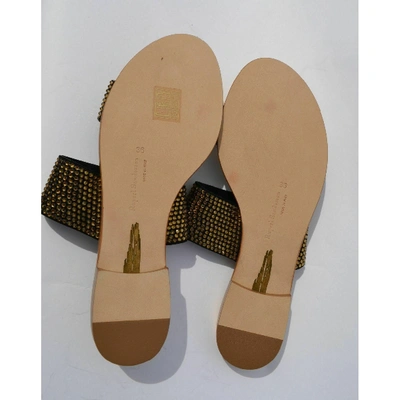 Pre-owned Rupert Sanderson Leather Sandals In Gold
