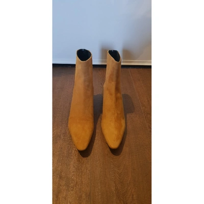 Pre-owned Jil Sander Camel Suede Ankle Boots