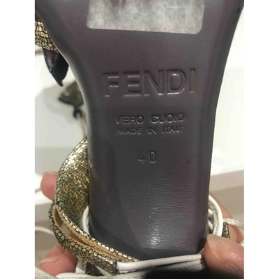 Pre-owned Fendi Multicolour Python Sandals