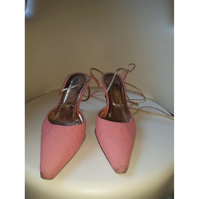 Pre-owned La Perla Cloth Heels In Pink