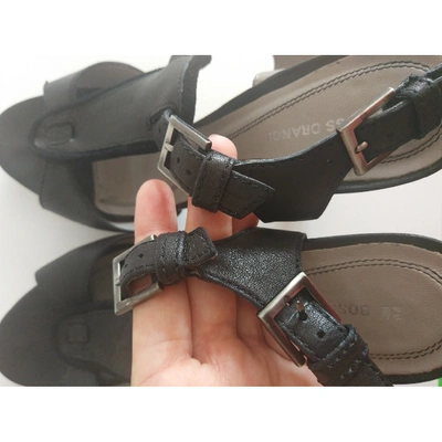 Pre-owned Hugo Boss Black Leather Sandals