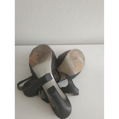 Pre-owned Hugo Boss Black Leather Sandals