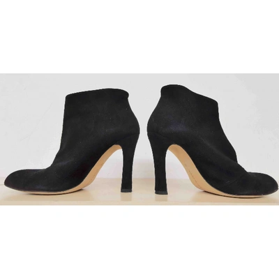 MANOLO BLAHNIK Pre-owned Ankle Boots In Black