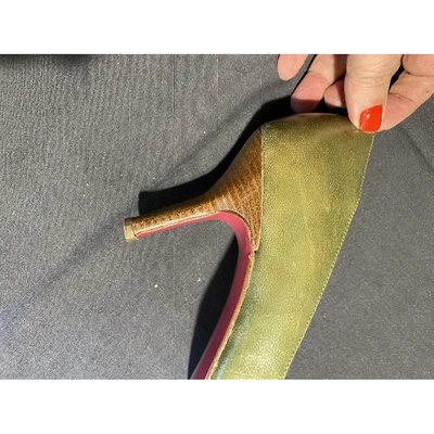 Pre-owned Emanuel Ungaro Leather Heels In Green