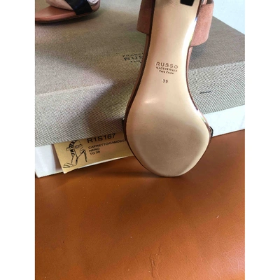 Pre-owned Francesco Russo Leather Sandal In Brown