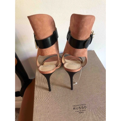 Pre-owned Francesco Russo Leather Sandal In Brown