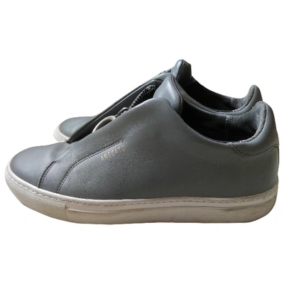 Pre-owned Axel Arigato Leather Trainers In Grey
