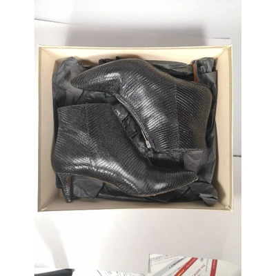 Pre-owned Marella Leather Ankle Boots In Black