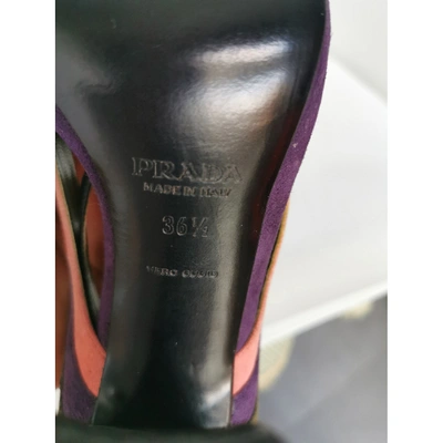 Pre-owned Prada Sandals In Purple