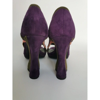 Pre-owned Prada Sandals In Purple