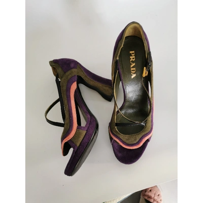 Pre-owned Prada Sandals In Purple