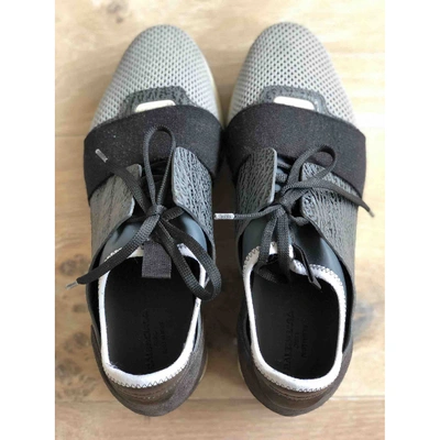 Pre-owned Balenciaga Race Cloth Trainers In Grey