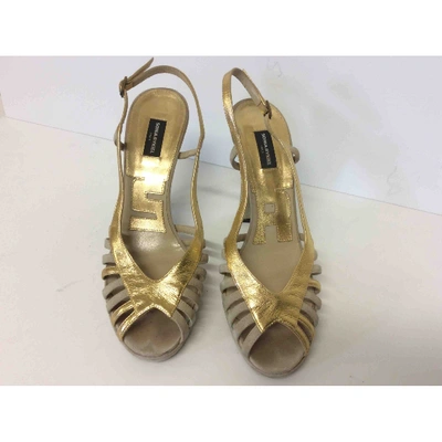 Pre-owned Sonia Rykiel Leather Sandals In Gold