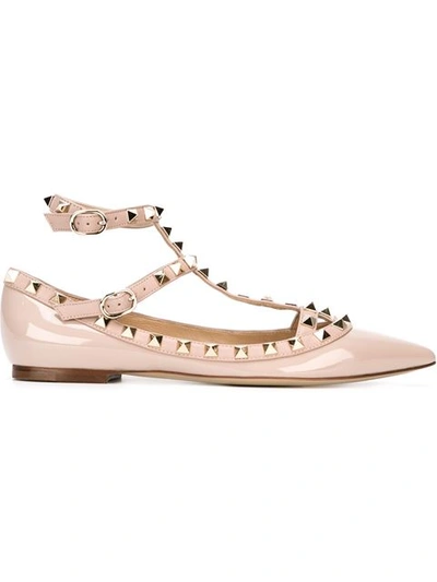 Shop Valentino 'rockstud' Ballerinas