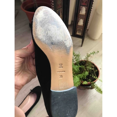 Pre-owned Pretty Ballerinas Black Suede Ballet Flats