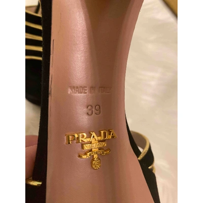 Pre-owned Prada Leather Heels In Black