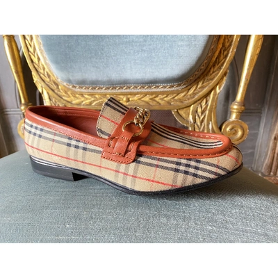 Pre-owned Burberry Leather Flats