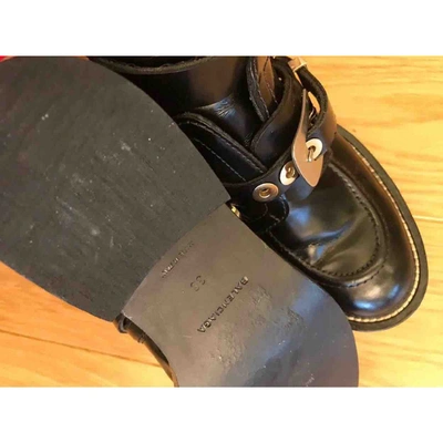 Pre-owned Balenciaga Ceinture Black Leather Ankle Boots
