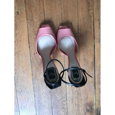 Pre-owned Dior Leather Heels In Pink