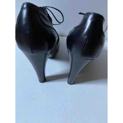 Pre-owned Jil Sander Leather Heels In Black