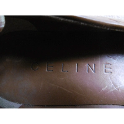 Pre-owned Celine Leather Ballet Flats In Camel